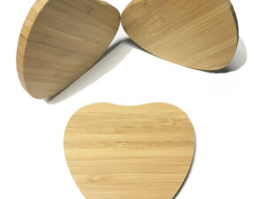 Univerzális vezeték nélküli töltő állomás, Qi Wireless, 10W, fahatású, szív alakú, Wooze Bamboo Qi Wireless Heart Shape, barna