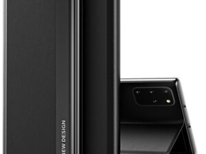 Huawei Honor 10X Lite, Oldalra nyíló tok, stand, Wooze Silver Line, fekete