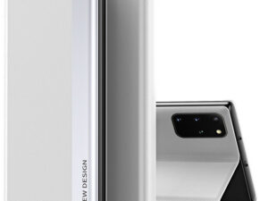 Huawei Honor 10X Lite, Oldalra nyíló tok, stand, Wooze Silver Line, világosszürke