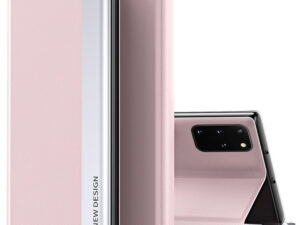 Samsung Galaxy M31s SM-M317F, Oldalra nyíló tok, stand, Wooze Silver Line, rózsaszín
