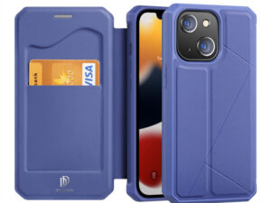 Samsung Galaxy S21 Plus 5G SM-G996, Oldalra nyíló tok, stand, Dux Ducis Skin X New, kék
