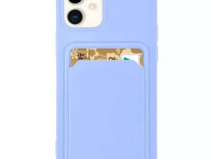 Apple iPhone 13 Pro Max, Szilikon tok, kártyatartóval, Wooze Card Slot, világoskék