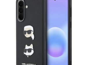 Karl Lagerfeld Liquid Silicone Metal Karl and Choupette Samsung Galaxy A57 szilikon tok, fekete