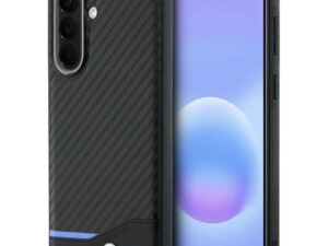 BMW M Carbon Samsung Galaxy A37 tok kameravédő peremmel, karbon minta, fekete