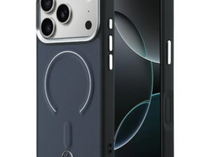 Mercedes Leather 3D Apple iPhone 17 Pro MagSafe tok, kék