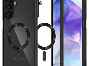 Tech-Protect MagFlex Samsung Galaxy A27 hátlap tok, MagSafe, átlátszó-fekete (fényes)