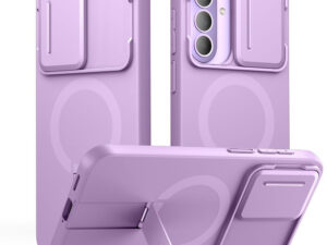 Tech-Protect Kevlar Aura Samsung Galaxy A57 MagSafe tok kameravédelemmel, kitámasztóval, lila