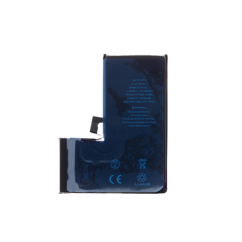 Apple iPhone 15 Pro kompatibilis akkumulátor, Li-Ion, 3274mAh, resetelt (Bulk)