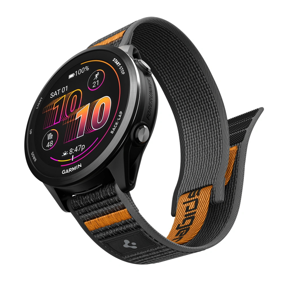 Spigen Athlex Garmin Quick Release 22mm Active szíj, fekete / narancs