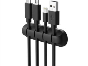 Bluestar PJ-OCZ23 szilikon kábelrendszerező 4db kábelhez, fekete