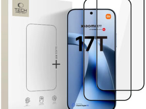 Tech-Protect Glass Fit+ Xiaomi 17T kijelzővédő üvegfólia, fekete (2db)