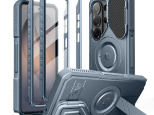 Tech-Protect Kevlar Samsung Galaxy S26 Ultra MagSafe tok kameravédelemmel, kitámasztóval kijelző védelemmel, kék