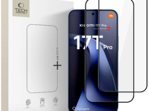 Tech-Protect Glass Fit+ Xiaomi 17T  Pro kijelzővédő üvegfólia, fekete (2db)
