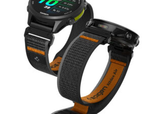 Spigen Athlex Garmin QuickFit 22mm Active szíj, fekete / narancs