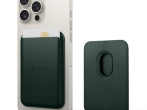 Tech-Protect CH01 mágneses kártyatartó, MagSafe, telefonra rögzíthető, khaki / sötétzöld (3db kártya)