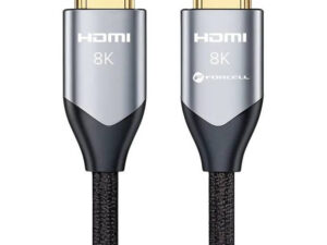 Forcell Cafule HDMI 2.1 kábel, 8K 60Hz / 4K 120Hz, HDR, eARC, VRR, 48Gbps, 1m, fekete