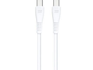 Blue Star PJ-DQ1-C USB-C-USB-C töltő-és adatkábel, QC4.0, PD 3A, 60W, 1m, fehér