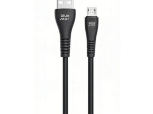 Blue Star USB-A-Micro-USB adat- és töltőkábel, 2A, 1m, fekete