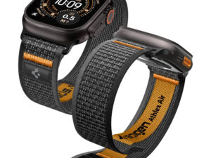 Spigen Athlex Air 2 Apple Watch Ultra 3 / 2 / 1 / SE / 11 / 10 / 9 / 8 (44/45/46/49mm) szíj, fekete-narancs