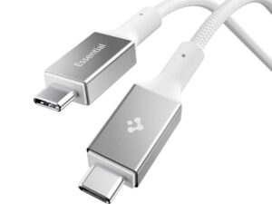 Spigen EB10015CC USB-C-USB-C töltő- és adatkábel, 100W, 1,5m, fehér