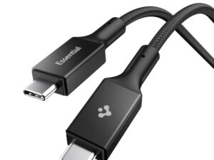 Spigen EB10010CC USB-C-USB-C töltő- és adatkábel, 100W, 1m, fekete
