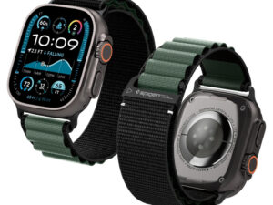 Spigen WBF1 Apple Watch Ultra 3 / 2 / 1 / SE / 11 / 10 / 9 / 8 (44/45/46/49mm) szíj, fekete-zöld