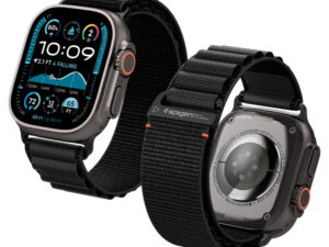 Spigen WBF1 Apple Watch Ultra 3 / 2 / 1 / SE / 11 / 10 / 9 / 8 (44/45/46/49mm) szíj, fekete