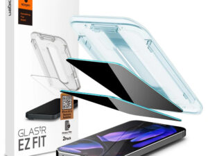 Spigen Glas.tR EZ Fit Pro Google Pixel 10 / 10 Pro / 9 Pro / 9 tempered kijelzővédő fólia felhelyező kerettel, privacy (2db)