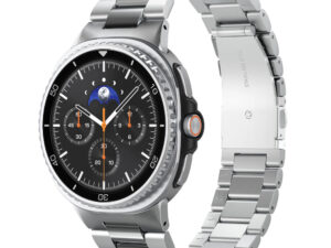 Spigen Modern Fit Samsung Galaxy Watch 8 / Watch 8 Classic (40/44/46mm) szíj, rozsdamentes acél, ezüst