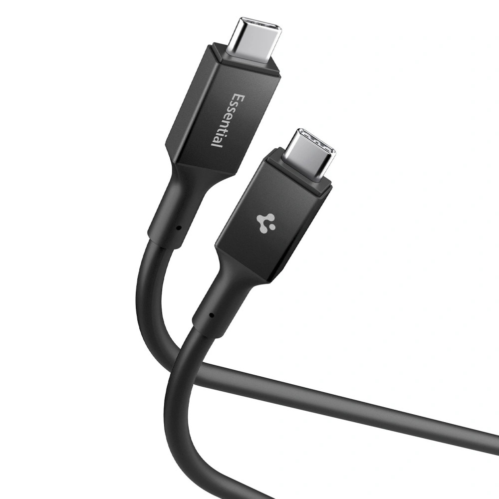 Spigen EB10020CC USB-C-USB-C töltő- és adatkábel, 100W, 2m, fekete