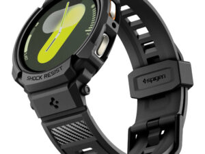 Spigen Rugged Armor Pro Samsung Galaxy Watch 8 (40mm) szíj / tok, ütésálló, fekete (Carbon)