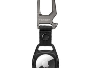 Spigen Rugged Armor Apple AirTag 1 / 2 tok karabinerrel, fekete