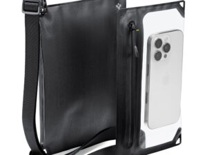 Spigen A640 univerzális vízálló táska /tok, crossbody, vállra akasztható, fekete-átlátszó