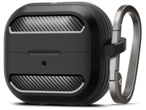 Spigen Rugged Armor Samsung Galaxy Buds 3 / Buds 3 Pro / Buds 3 FE tok, Matte Black, fekete