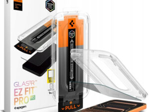 Spigen Glas.tR EZ Fit Privacy Apple iPhone 16 Pro / 17 / 17 Pro tempered kijelzővédő fólia felhelyező kerettel