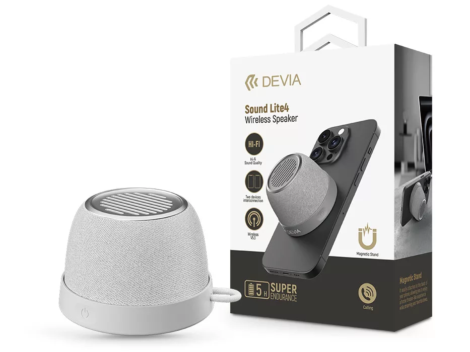 Devia Sound Lite4 vezeték nélküli mágneses bluetooth hangszóró - szürke