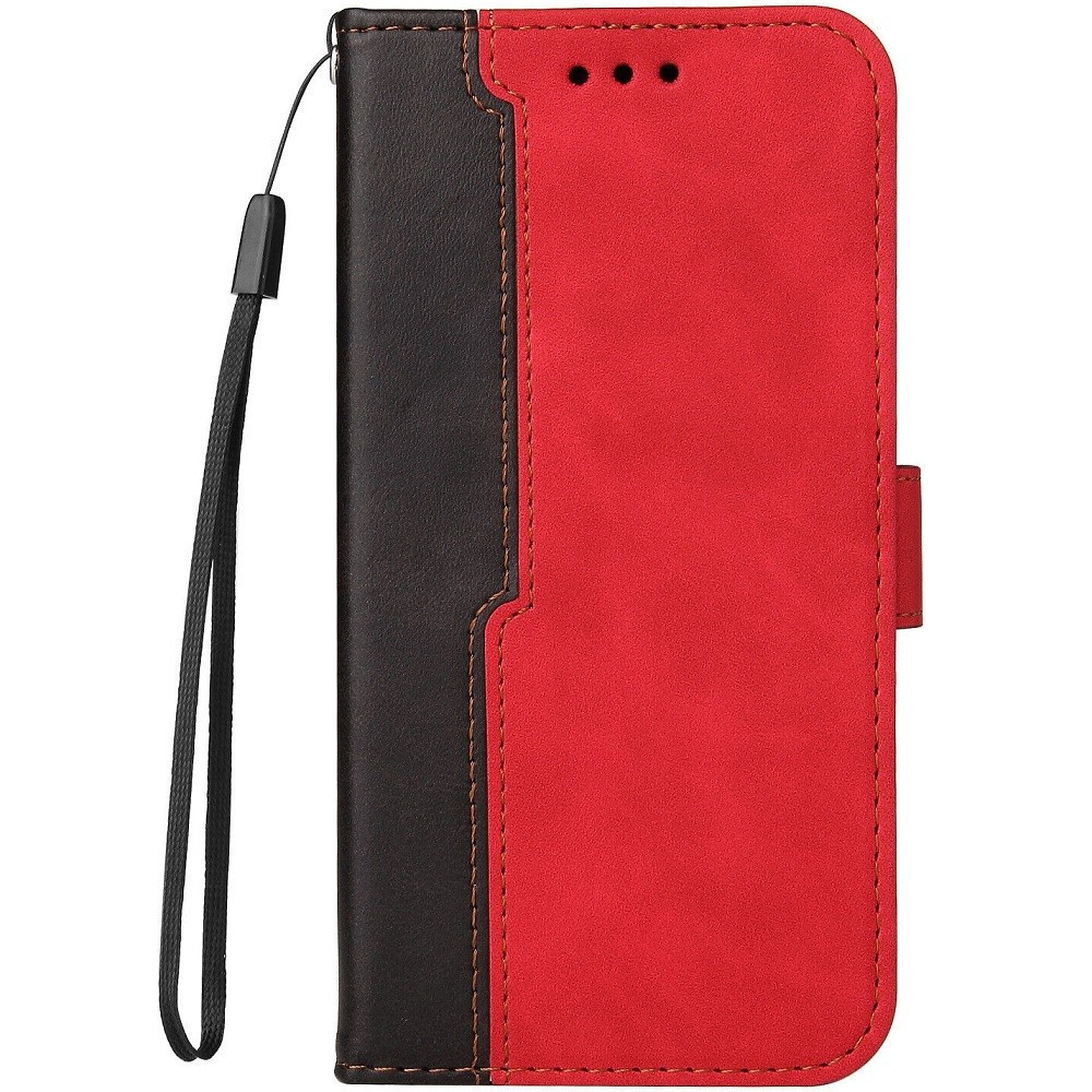 Huawei Honor Magic 7 Pro, Oldalra nyíló tok, stand, kártyatartóval, kézpánttal, Wooze Colour Wallet, piros