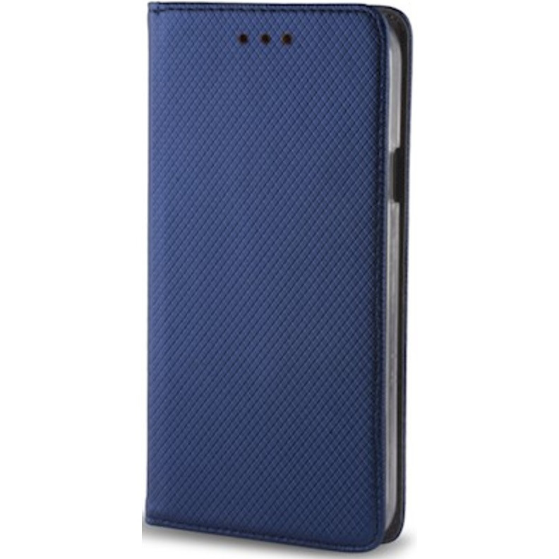 Apple iPhone 17 Pro Max, Oldalra nyíló tok, stand, Smart Magnet, sötétkék