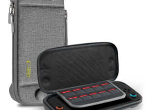Nintendo Switch 2 tok, fogantyúval, TP Slim Pouch, szürke