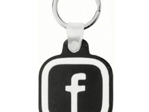 Közösségi média kulcstartó, NFC chippel, Facebook logóval, NFC Keychain, fekete/fehér
