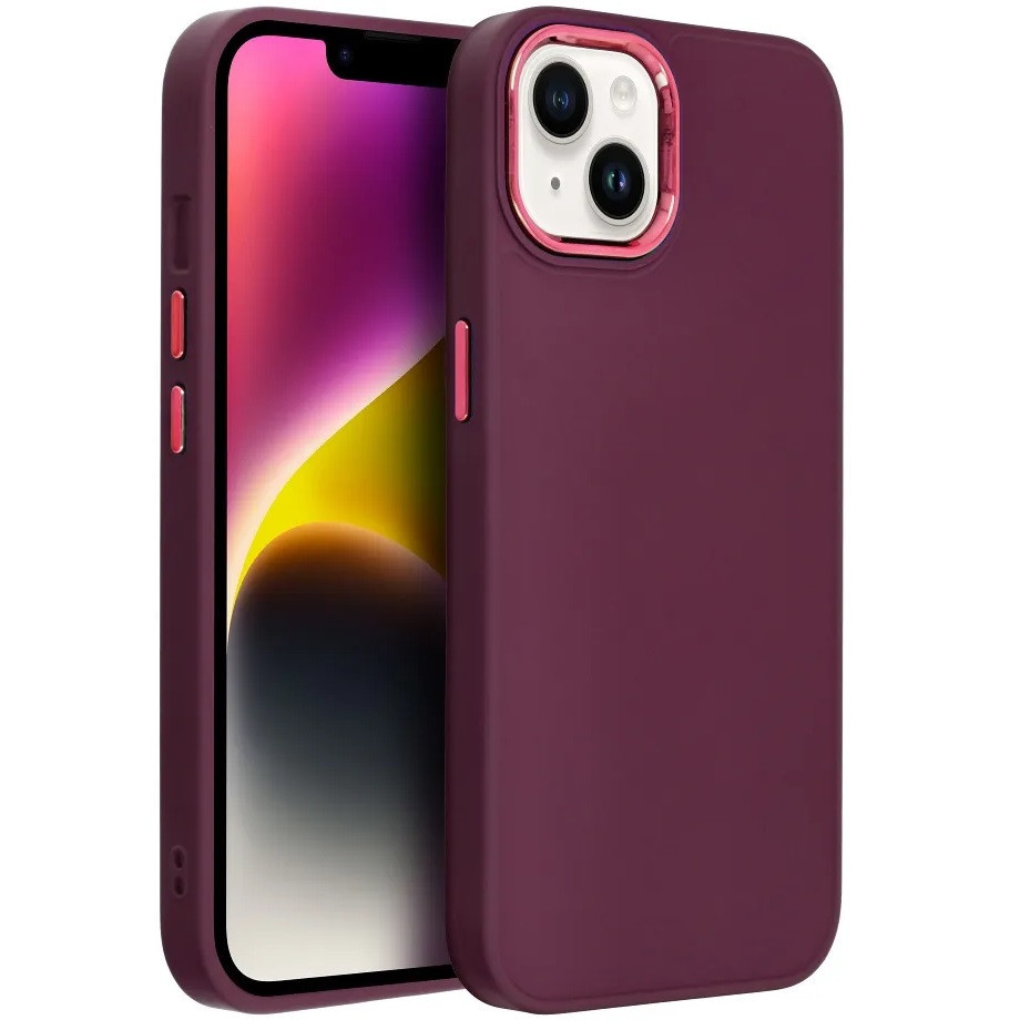 Samsung Galaxy S26 SM-S942, Szilikon tok, közepesen ütésálló, fémhatású kamera keret, Frame Case, lila