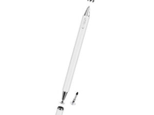 Univerzális toll, (bármilyen kapacitív kijelzőhöz), USP200 3-TIP Stylus Pen, fehér