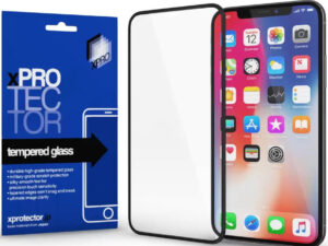 Samsung Galaxy S24 Ultra SM-S928, Kijelzővédő fólia, ütésálló fólia (az íves részre is!), Tempered Glass (edzett üveg), Xprotector Full 3D, fekete