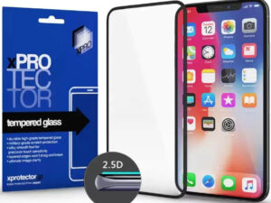 Xiaomi Redmi 13C 4G / Redmi 13C 5G / Poco C65, Kijelzővédő, ütésálló fólia (az íves részre is!), Tempered Glass (edzett üveg), Xprotector, fekete