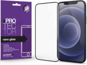 Samsung Galaxy S24 FE SM-S721, Kijelzővédő fólia, ütésálló fólia (az íves részre is!), Tempered Glass (edzett üveg), Xprotector Nano Glass, fekete