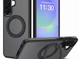 Samsung A27 mágneses 360° forgatható tok, Fekete