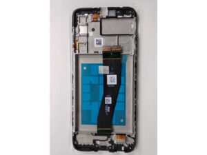 Samsung Galaxy A02s (EU) kompatibilis LCD modul kerettel, OEM jellegű, fekete