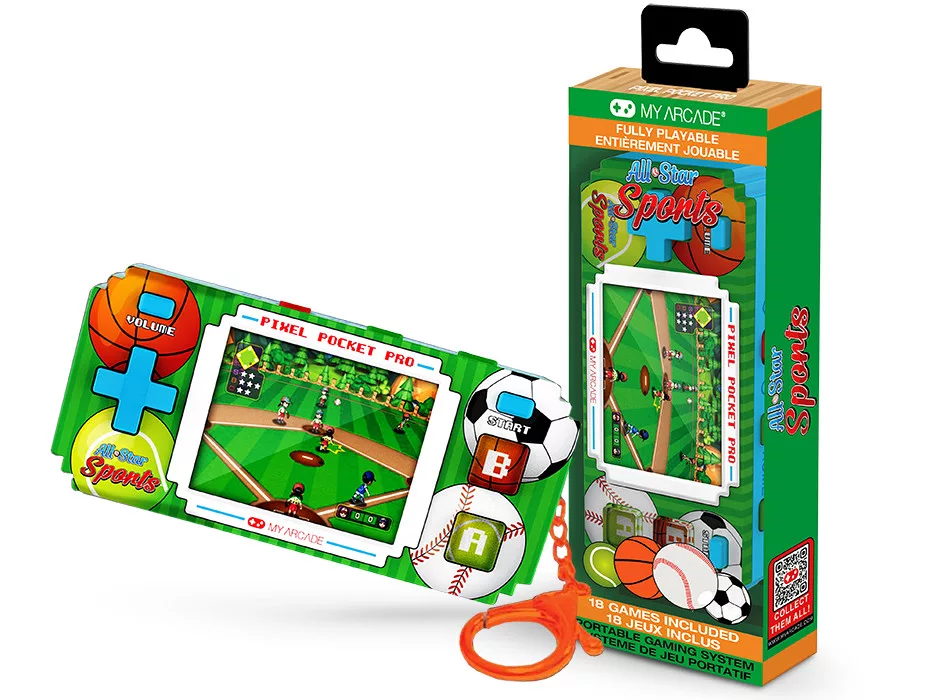 My Arcade DGUN-3944 All-Star Sports Pixel Pocket Pro Hordozható Kézikonzol