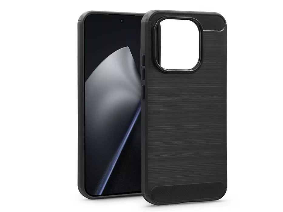 Haffner Carbon szilikon tok - Xiaomi 15T - fekete