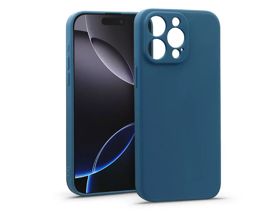 Haffner New Matt szilikon tok - Apple iPhone 16 Pro - kék